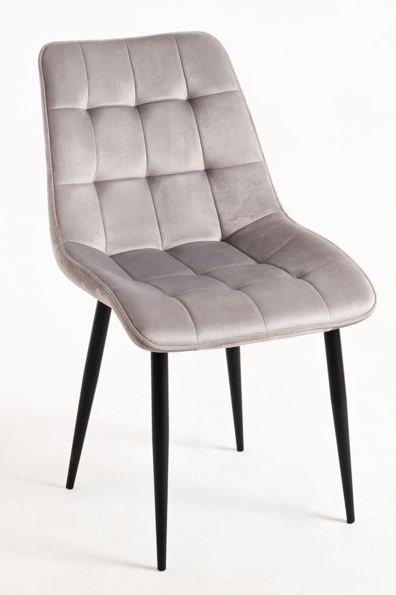 Silla Cade Terciopelo Gris