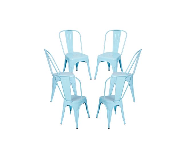Pack 6 sillas torix - azul cielo