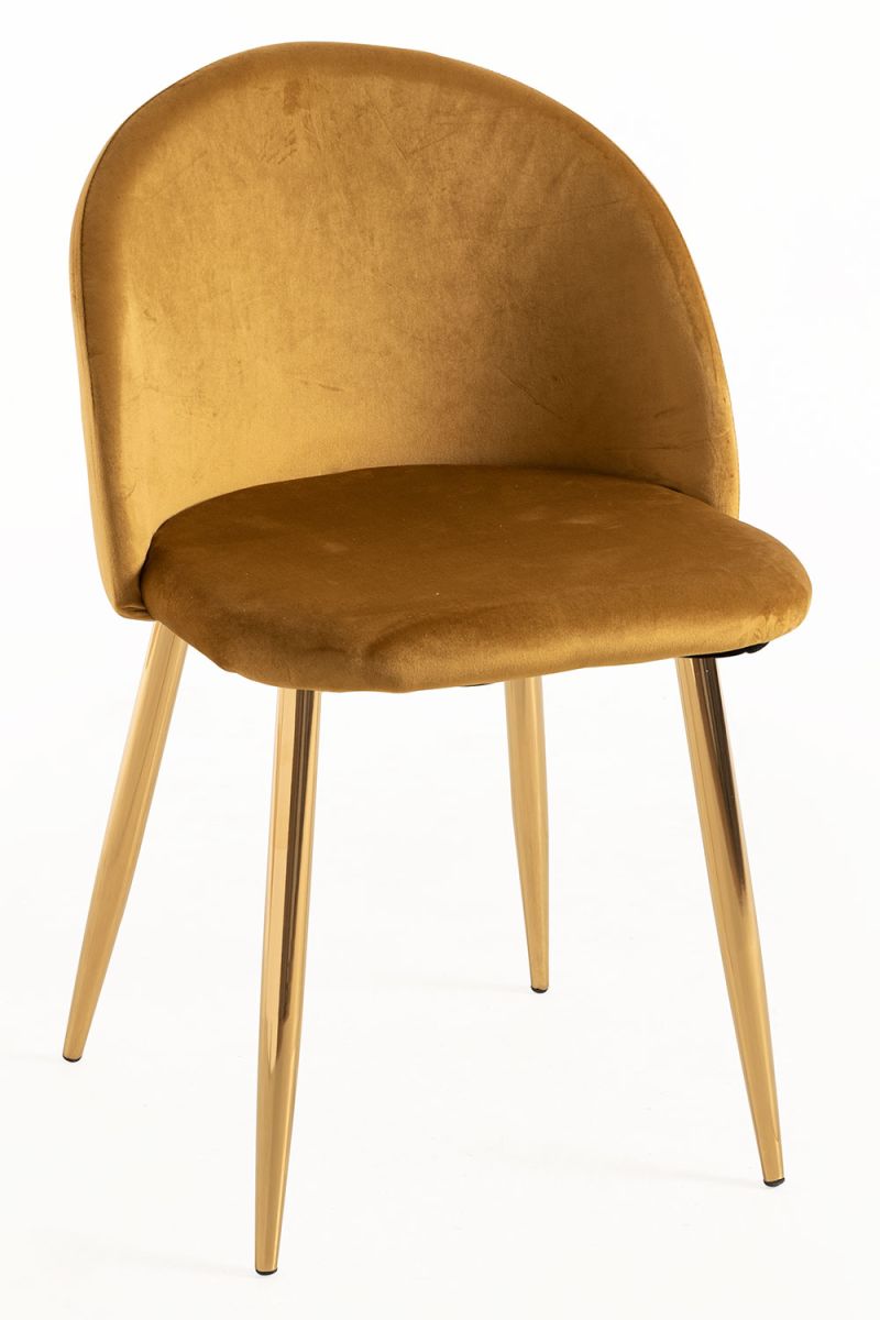 Silla Vint Terciopelo Golden
