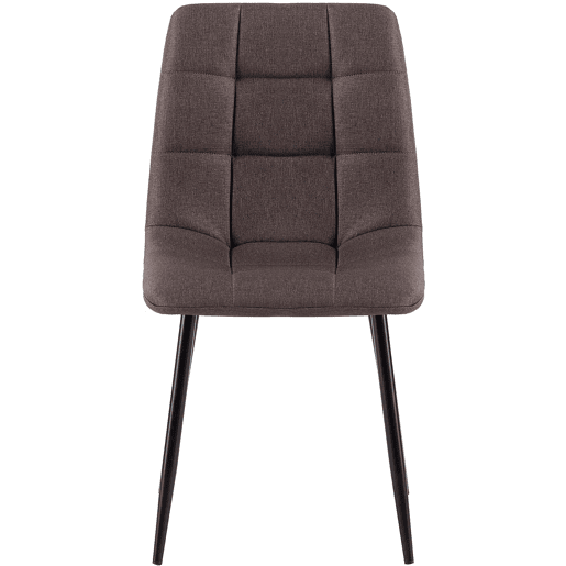Silla de comedor Antibes de tela Marrón 55X45X84 cm