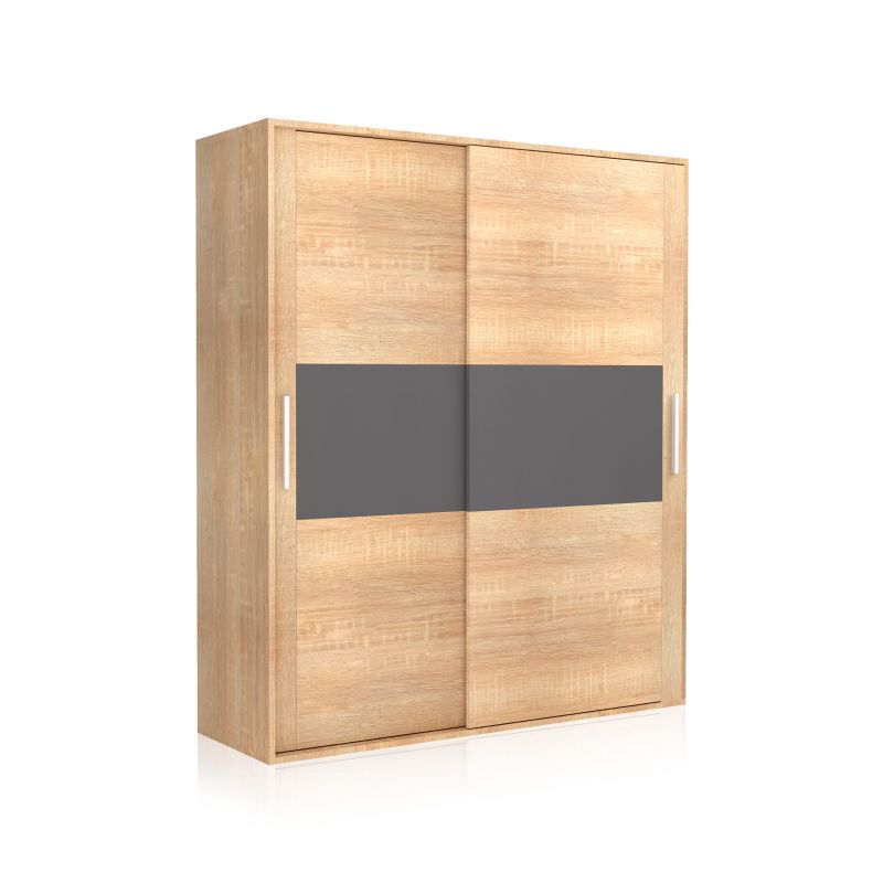 Armario 2 puertas correderas Uniq 180 Roble