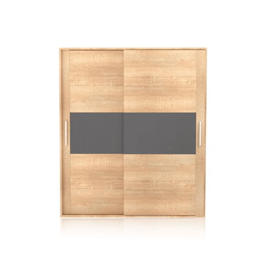 Roupeiro 2 portas de correr Uniq 180 Cambria - Grafite 180 x 207,6 x 55 cm