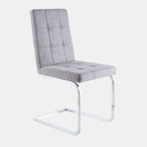Conjunto de 4 cadeiras de jantar Vaidade Cinzento 45 x 93 x 58cm cm