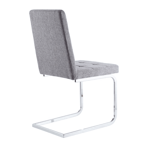 Conjunto de 4 cadeiras de jantar Vaidade Cinzento 45 x 93 x 58cm cm