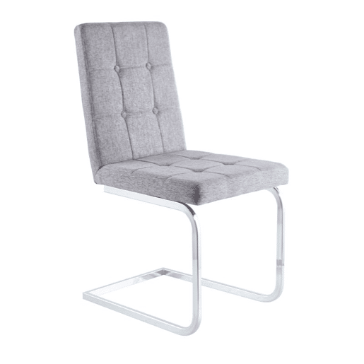 Conjunto de 4 cadeiras de jantar Vaidade Cinzento 45 x 93 x 58cm cm