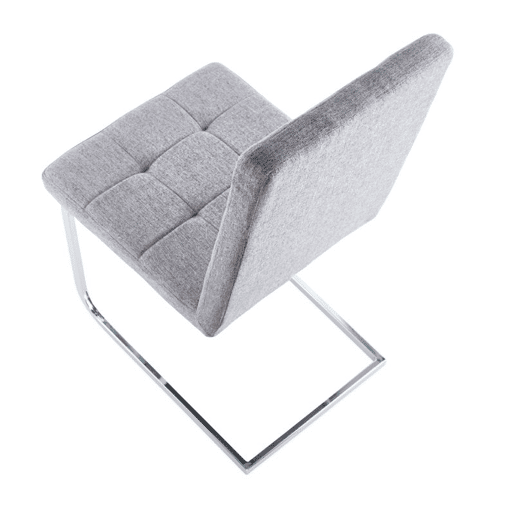 Conjunto de 4 cadeiras de jantar Vaidade Cinzento 45 x 93 x 58cm cm