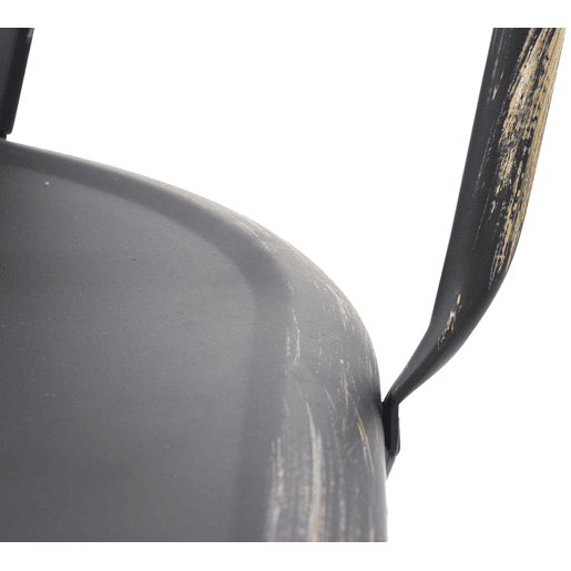 Set De 4 Sillas Apilables Benedikt Metal Negro-dorado 48X44X89 cm
