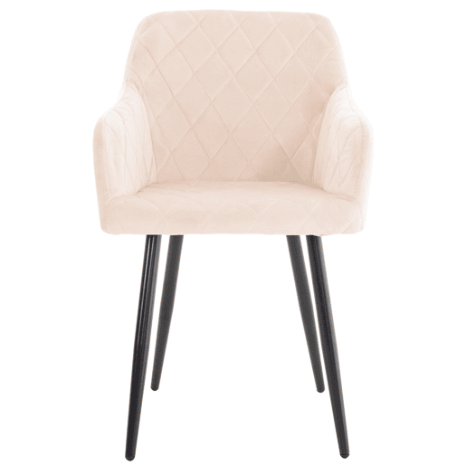 Silla de comedor Shila Terciopelo Beige 44X47X84 cm