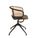 Silla giratoria terciopelo y rattan Silla giratoria terciopelo y rattan Marrón