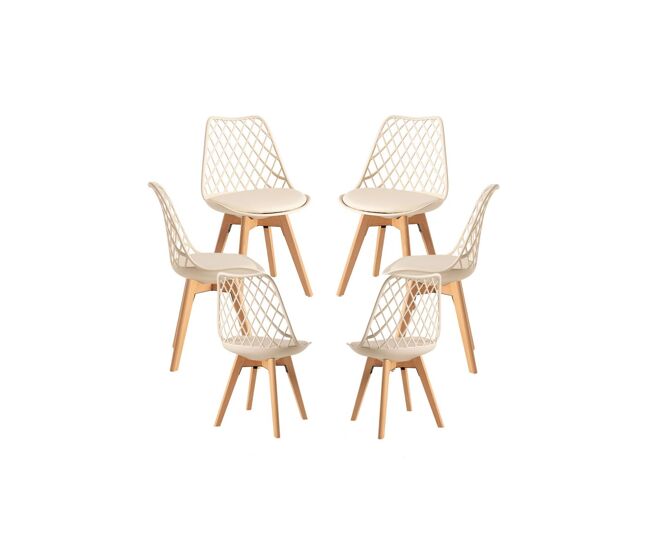 Pack 6 sillas mima - beige