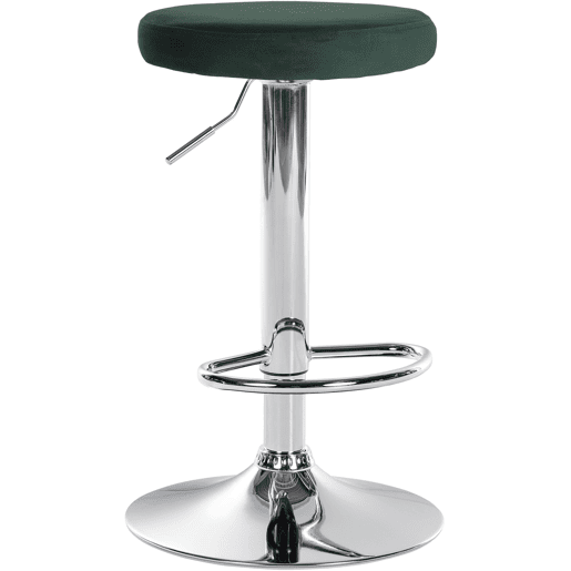 Taburete de bar Ponte tapizado en terciopelo Verde 38.5X38.5X60 cm