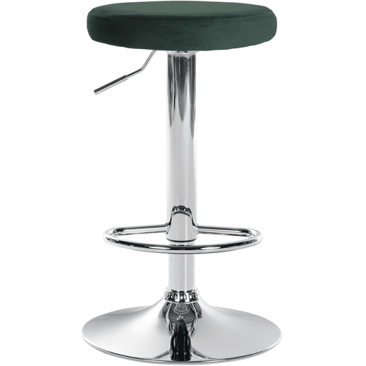 Taburete de bar Ponte tapizado en terciopelo Verde 38.5X38.5X60 cm