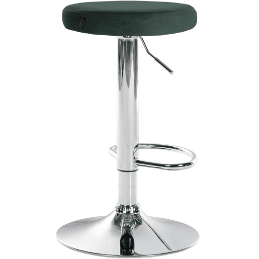 Taburete de bar Ponte tapizado en terciopelo Verde 38.5X38.5X60 cm