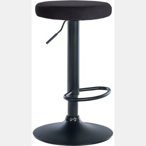 Taburete de bar Ponte tapizado en terciopelo Negro 38.5X38.5X60 cm