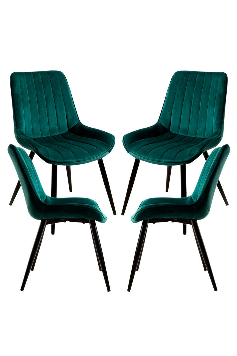 Pack 4 Sillas Lene Terciopelo Verde