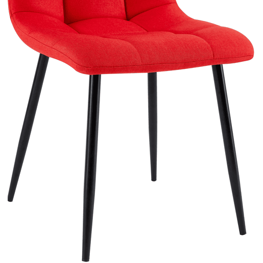 Silla de comedor Antibes de tela Rojo 55X45X84 cm