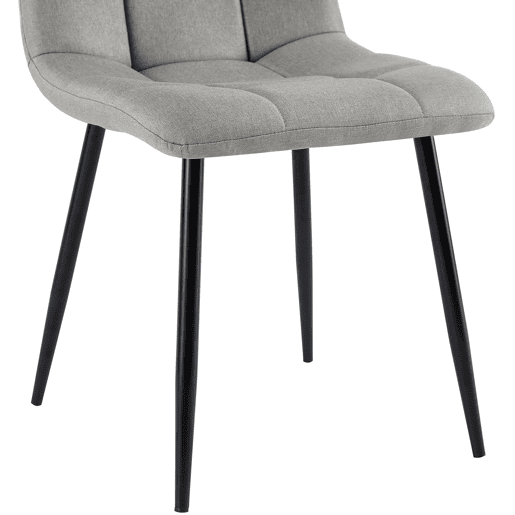 Silla de comedor Antibes de tela Gris claro 55X45X84 cm
