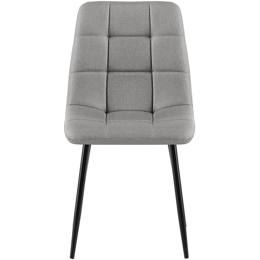 Silla de comedor Antibes de tela Gris claro 55X45X84 cm