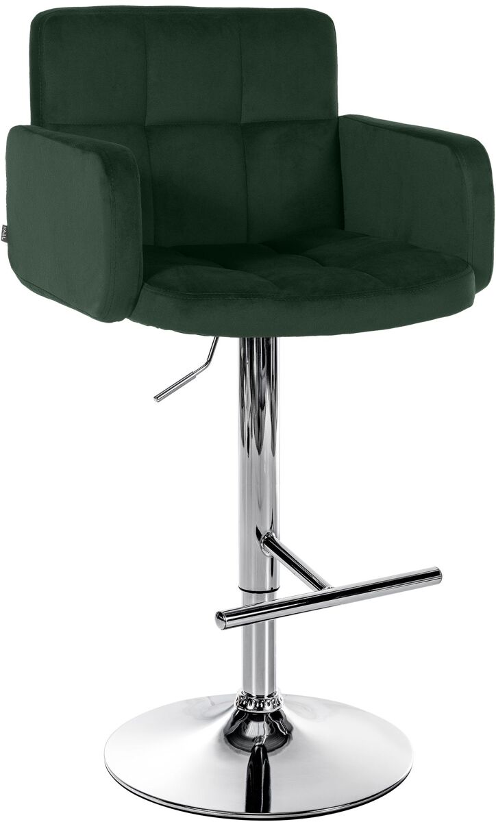 Taburete de bar los angeles terciopelo verde oscuro 56x60x93 cm