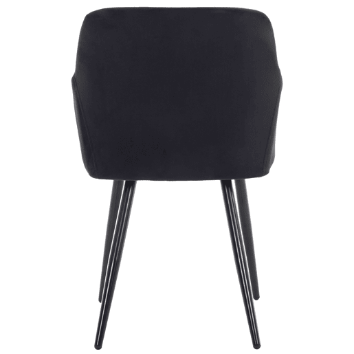 Silla de comedor Shila Terciopelo Negro 44X47X84 cm