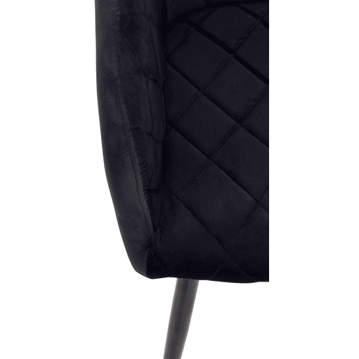Silla de comedor Shila Terciopelo Negro 44X47X84 cm