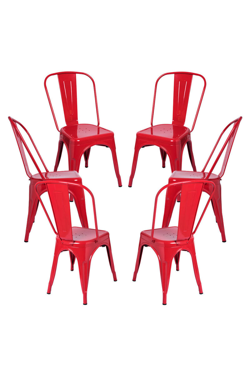 Pack 6 sillas torix - rojo