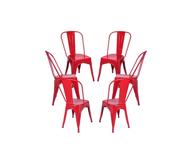 Pack 6 sillas torix - rojo