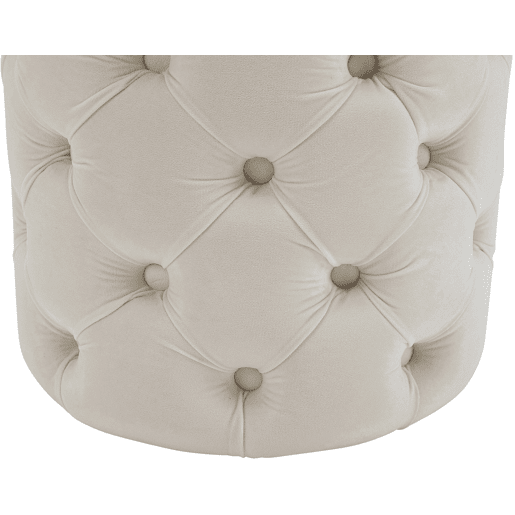 Taburete Reposapies Drancy En Terciopelo Crema 42X42X46 cm