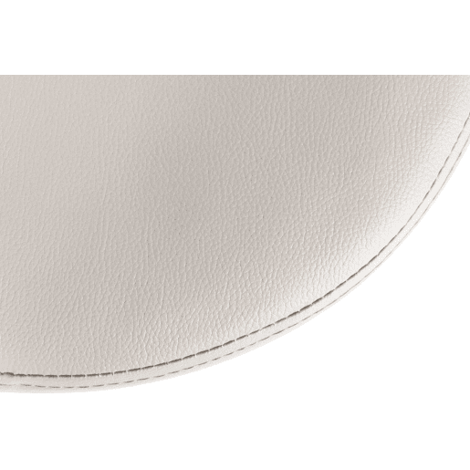 Taburete de bar Ponte redondo en polipiel Simil cuero Blanco 38.5X38.5X60 cm