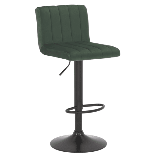 Taburete de bar Jamie en terciopelo Verde 50X40X85 cm
