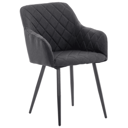 Silla de comedor Shila Tela Negro 44X47X84 cm