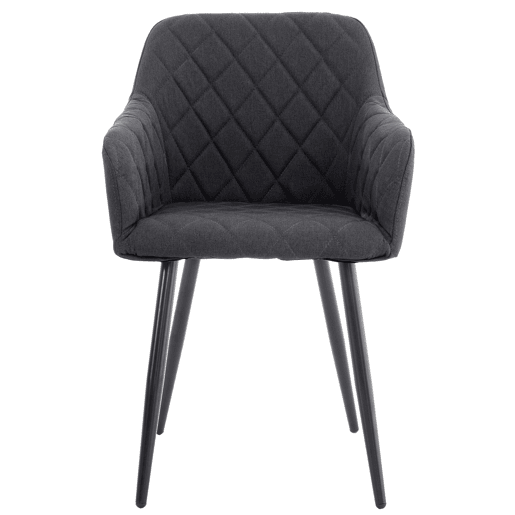 Silla de comedor Shila Tela Negro 44X47X84 cm