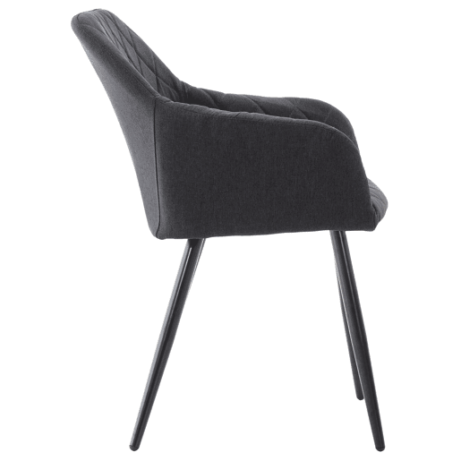 Silla de comedor Shila Tela Negro 44X47X84 cm
