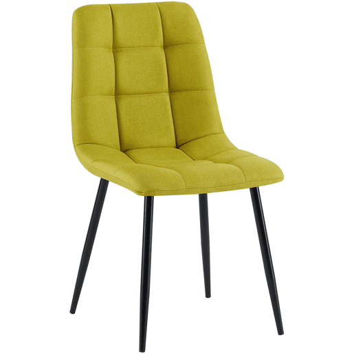 Silla de comedor Antibes de tela Verde 55X45X84 cm