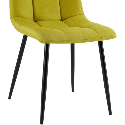 Silla de comedor Antibes de tela Verde 55X45X84 cm