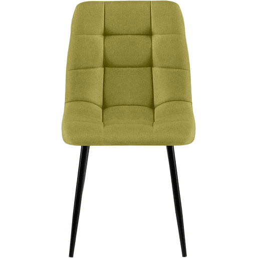 Silla de comedor Antibes de tela Verde 55X45X84 cm