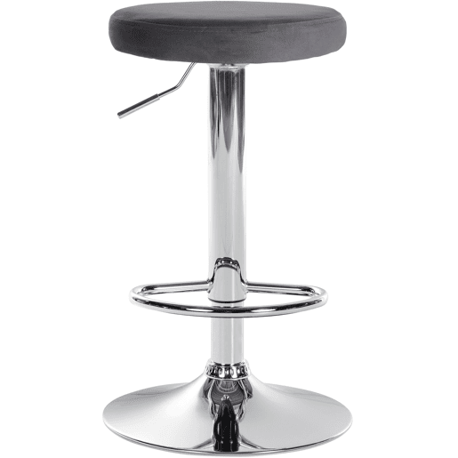 Taburete de bar Ponte tapizado en terciopelo Gris oscuro 38.5X38.5X60 cm
