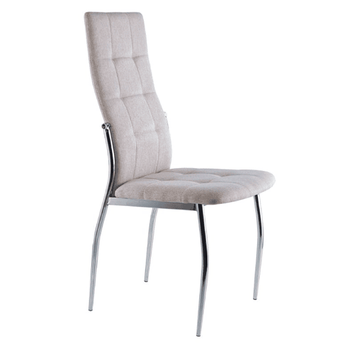 Conjunto de 4 cadeiras de jantar Diana Tecido - Bege 44 x 100 x 57cm cm