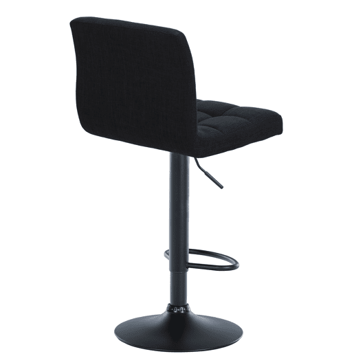 Taburete de bar Calma en tela Negro 47X46X94 cm