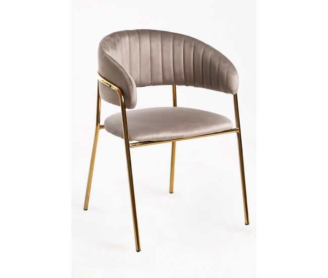 Silla moniel golden terciopelo - gris oscuro