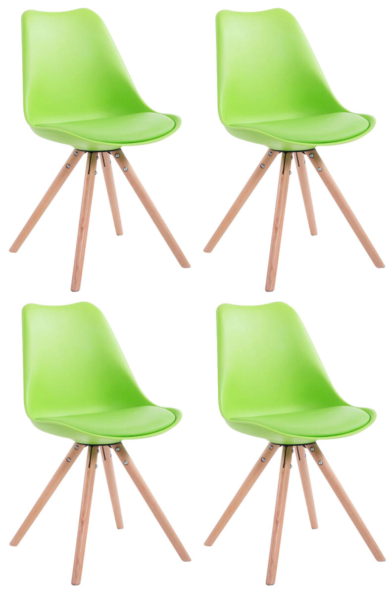 Set de 4 sillas para visitas Toulouse Rund en polipiel