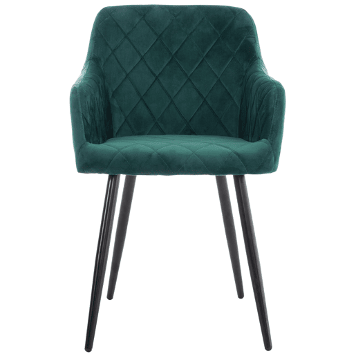 Silla de comedor Shila Terciopelo Verde 44X47X84 cm