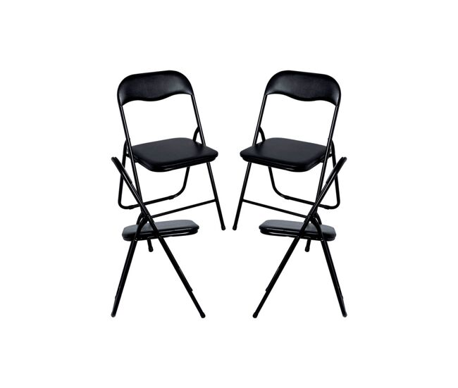 Pack 4 sillas niza basic - negro