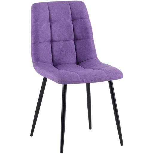 Silla de comedor Antibes de tela Lila 55X45X84 cm