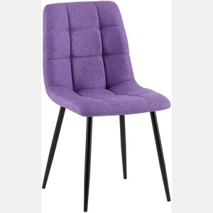 Silla de comedor Antibes de tela Lila 55X45X84 cm