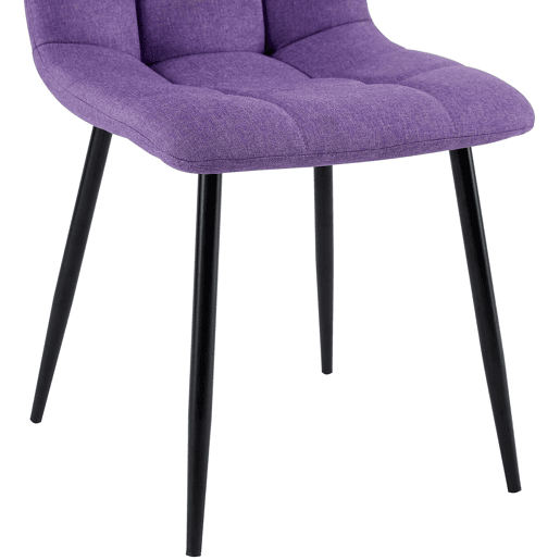 Silla de comedor Antibes de tela Lila 55X45X84 cm