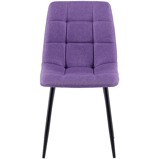 Silla de comedor Antibes de tela Lila 55X45X84 cm