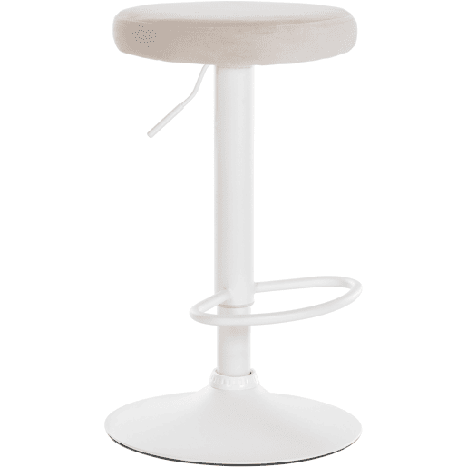 Taburete de bar Ponte tapizado en terciopelo Crema 38.5X38.5X60 cm