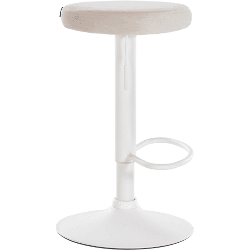 Taburete de bar Ponte tapizado en terciopelo Crema 38.5X38.5X60 cm