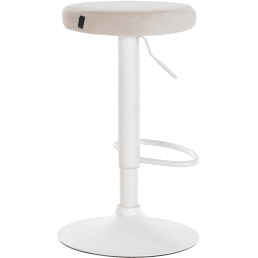 Taburete de bar Ponte tapizado en terciopelo Crema 38.5X38.5X60 cm